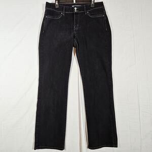 Levis 529 Curvy Straight Jeans Womens 14 32x32 Black Dark Wash Mid Rise Denim